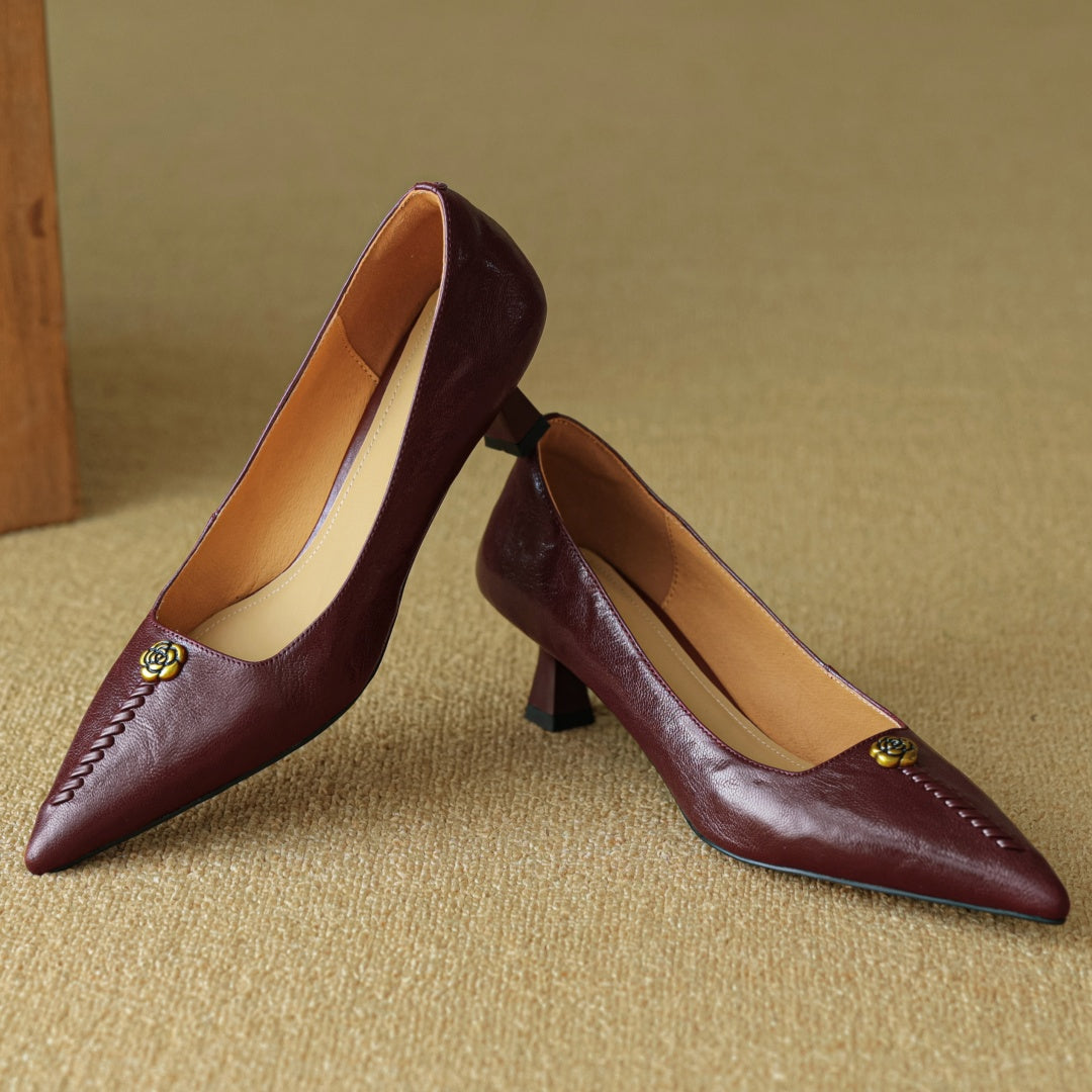 Mary Ann Leather Heels