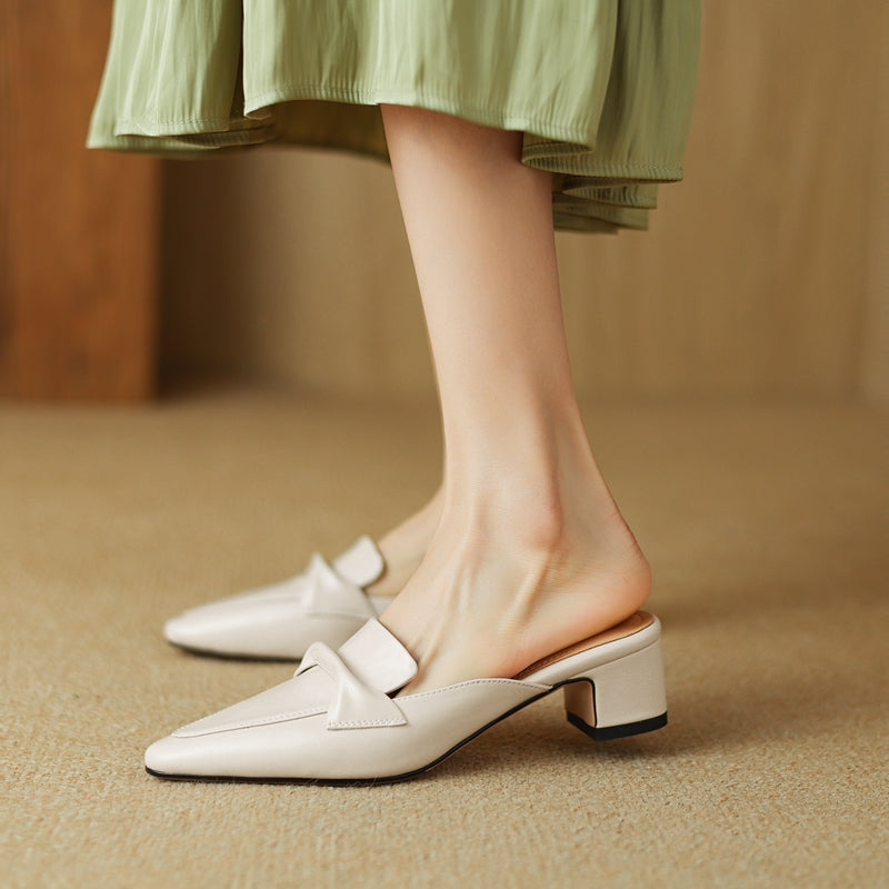 Victoria Leather Mules