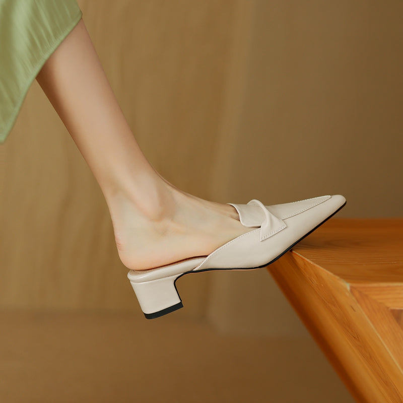 Victoria Leather Mules