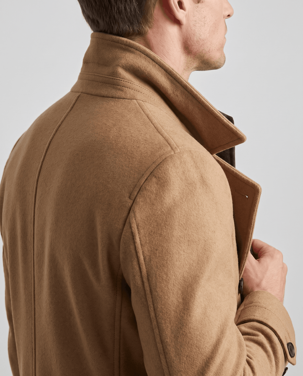 Double-Breasted Trench Coat for Men – Longline, Notched Lapel & Structured Shoulders | Everett