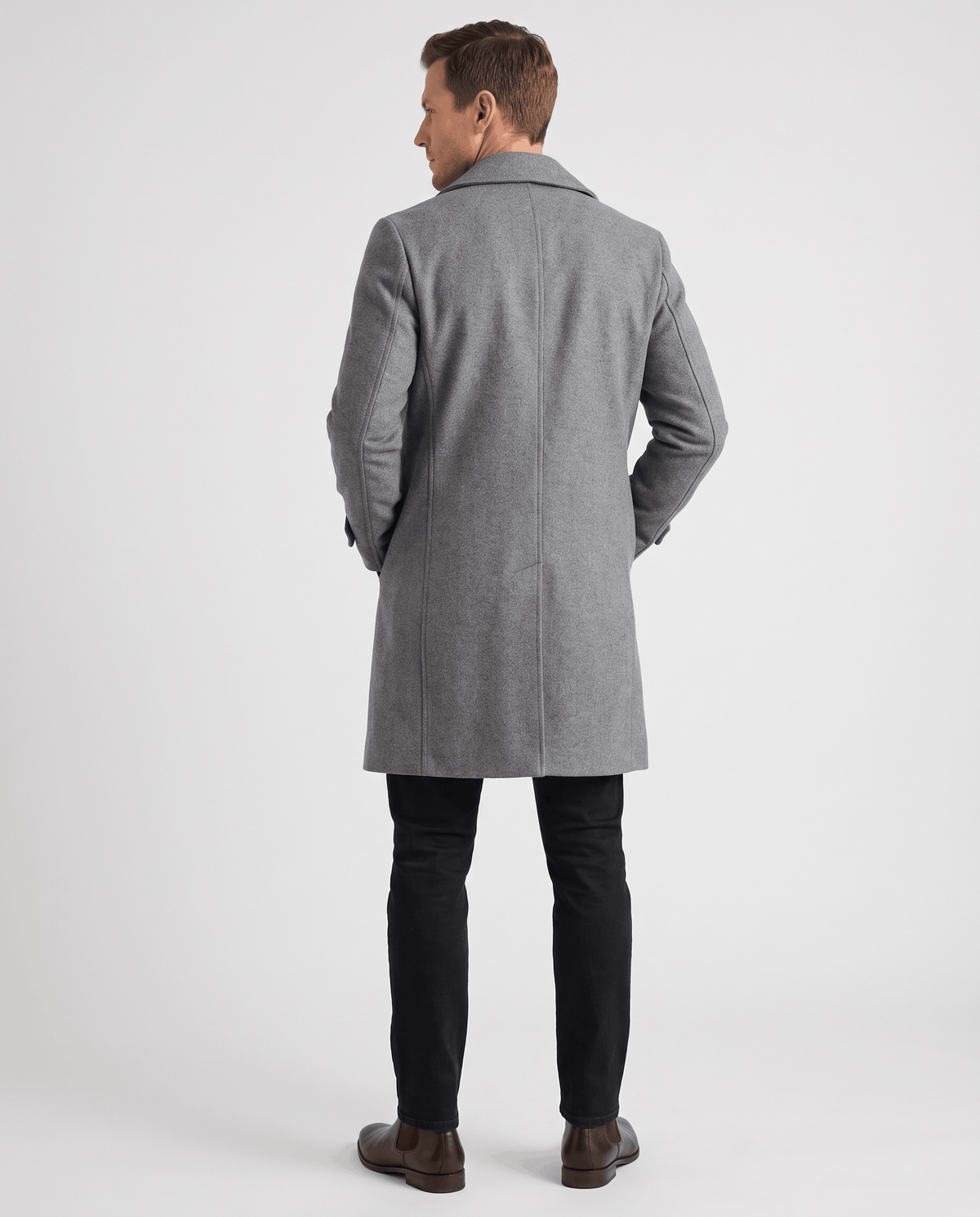 Double-Breasted Trench Coat for Men – Longline, Notched Lapel & Structured Shoulders | Everett