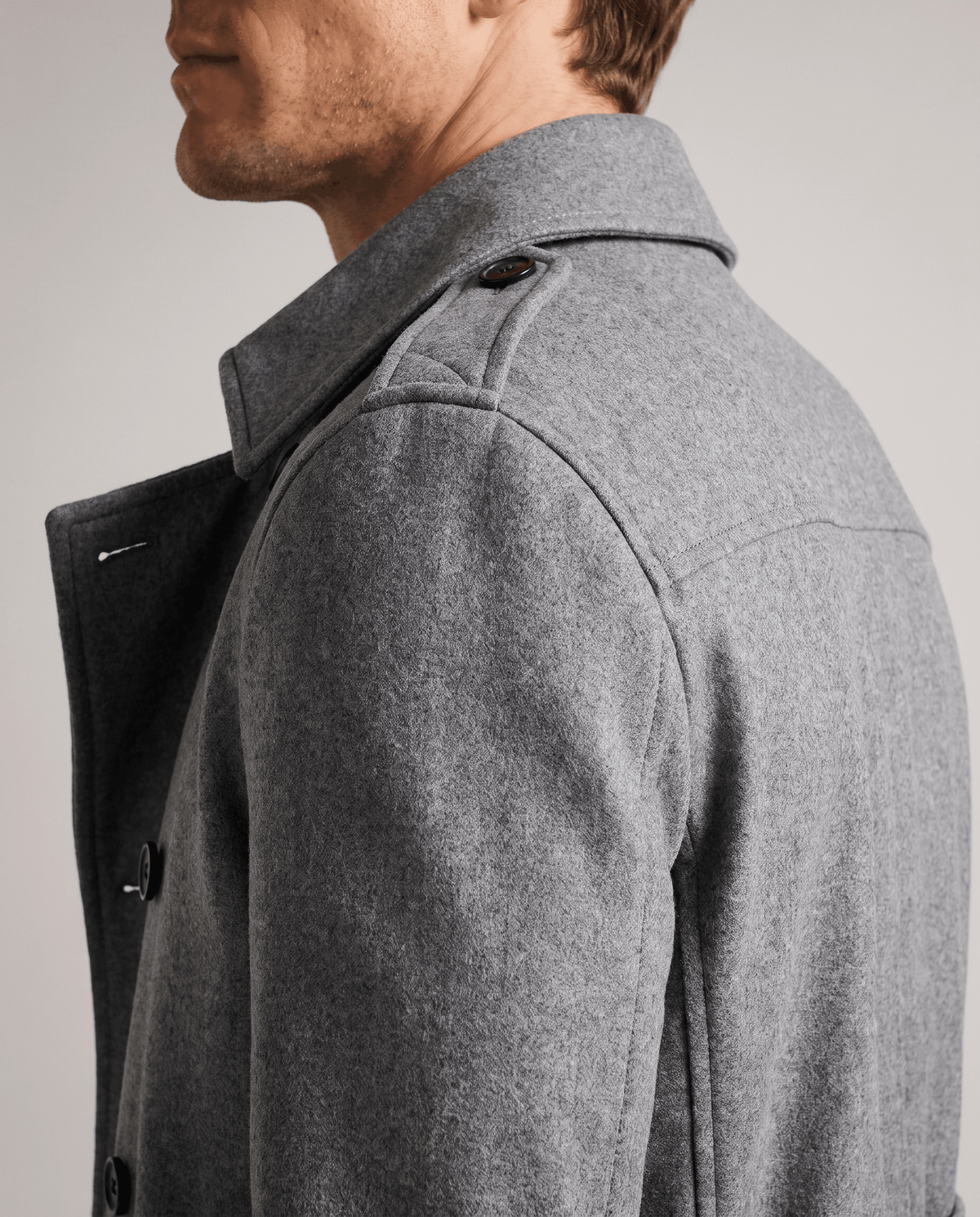 Double-Breasted Trench Coat for Men – Longline, Notched Lapel & Structured Shoulders | Everett