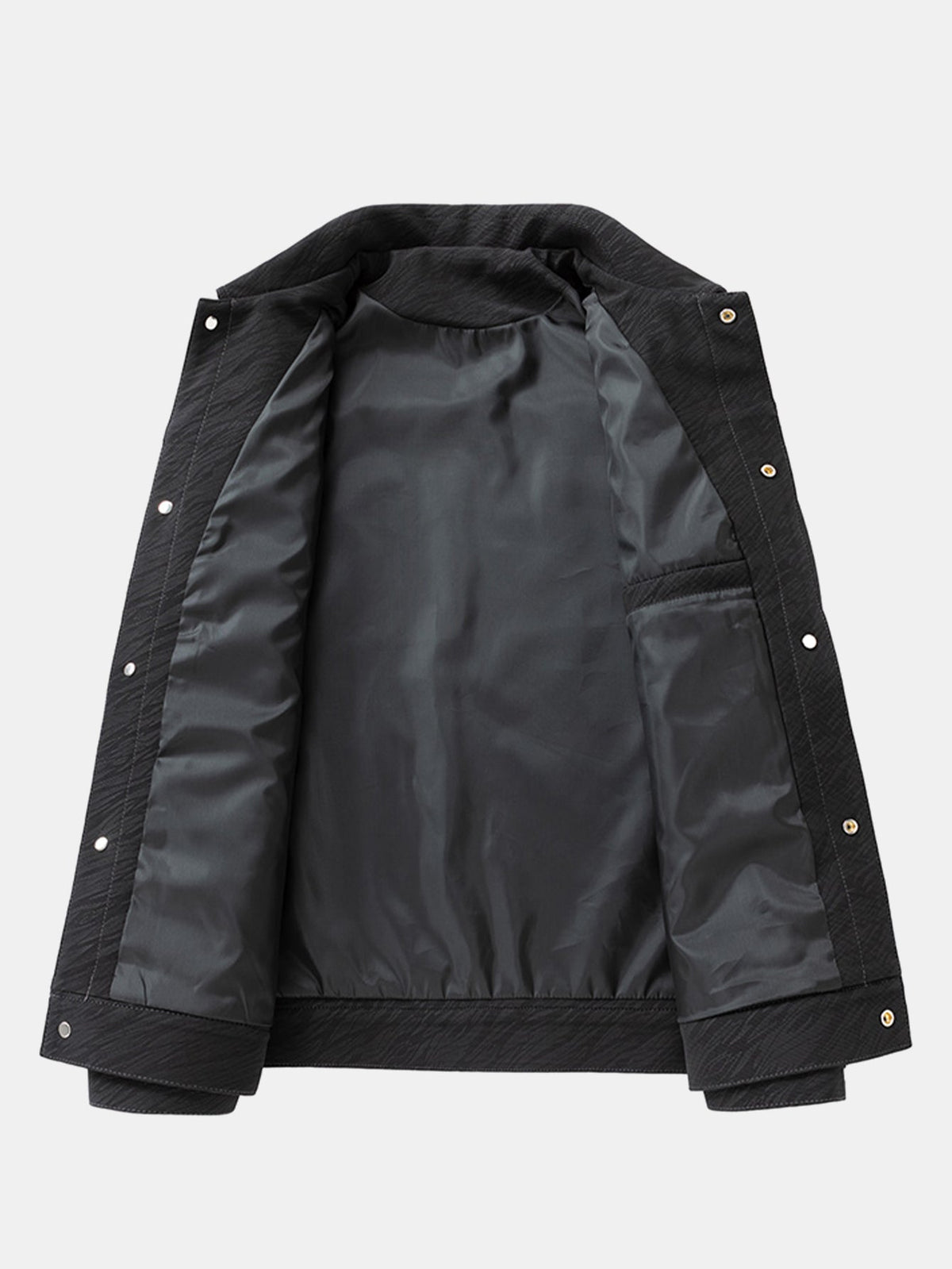 Men's Textured Utility Jacket – Vintage-Inspired Button-Up Casual Outerwear with Chest Pockets and Relaxed Workwear Styling for Spring and Autumn