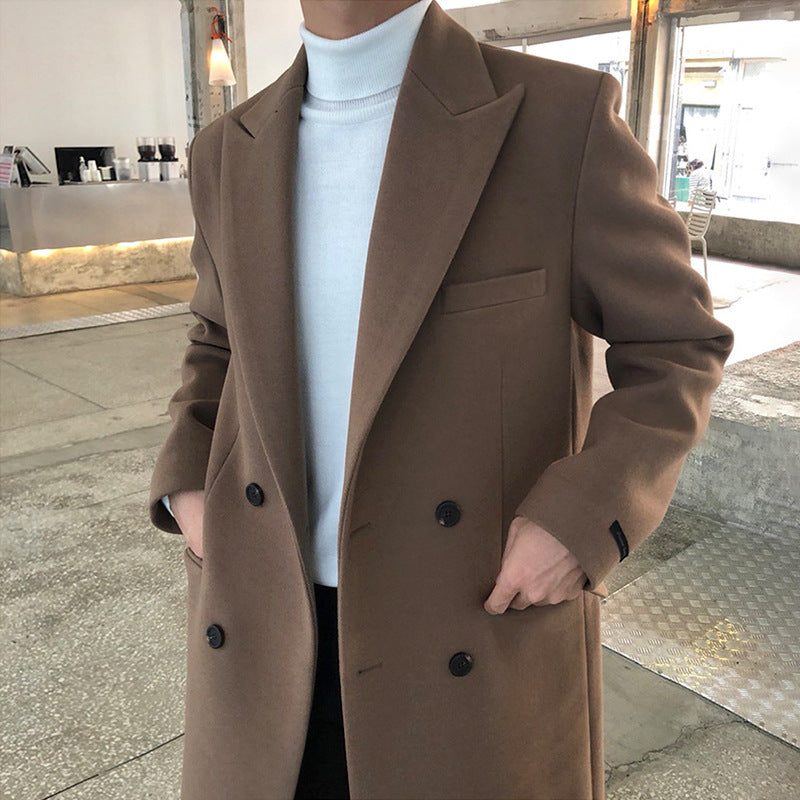 Men's Double-Breasted Overcoat | Tailored Wool Blend Coat