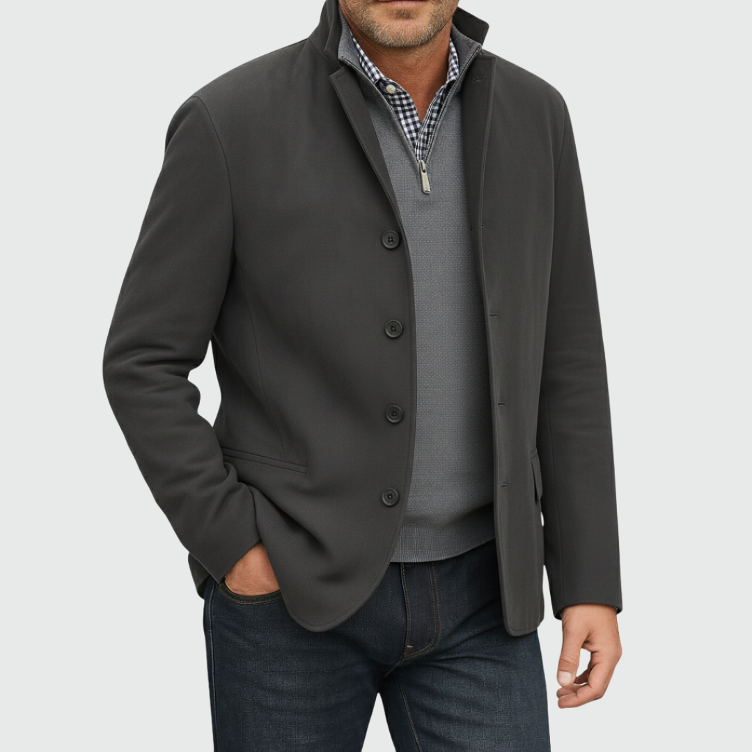 SUEDE BUTTON JACKET FOR MEN