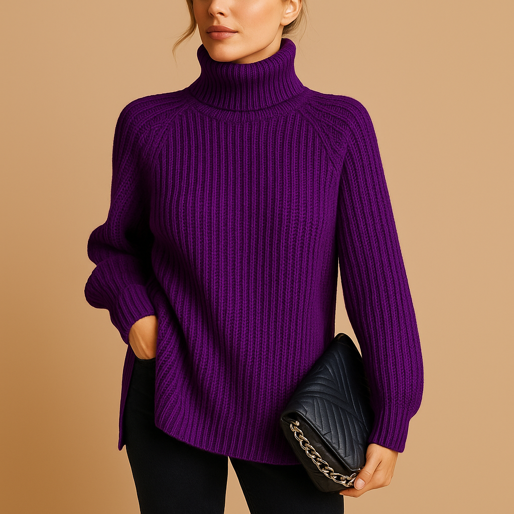 Women’s Ribbed Roll Neck Jumper