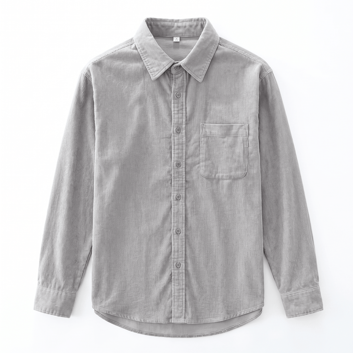 Fabian Washed Corduroy Shirt – Regular Fit Button-Up Single Chest Everyday Layering Top