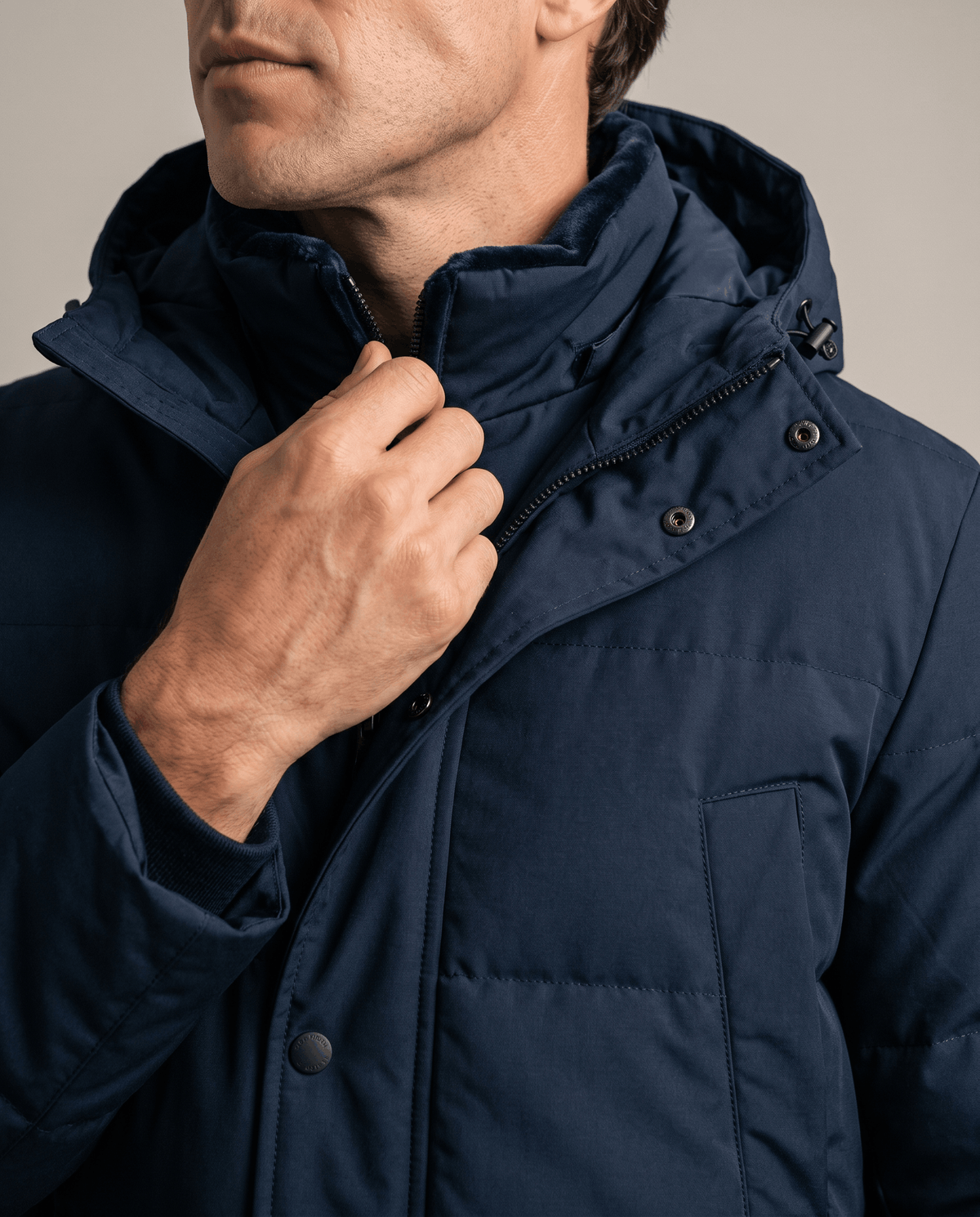 Fleece-Lined Winter Jacket for Men – Hooded, Full-Zip & Regular Fit | Kyle