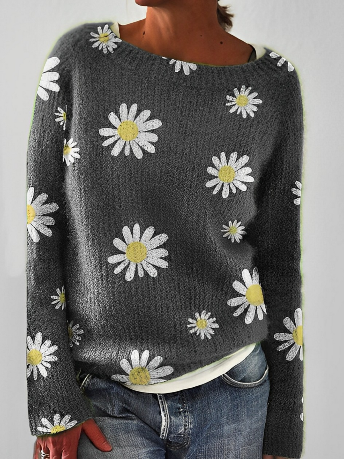 Tilda Fluffy Wide Neck Sweater