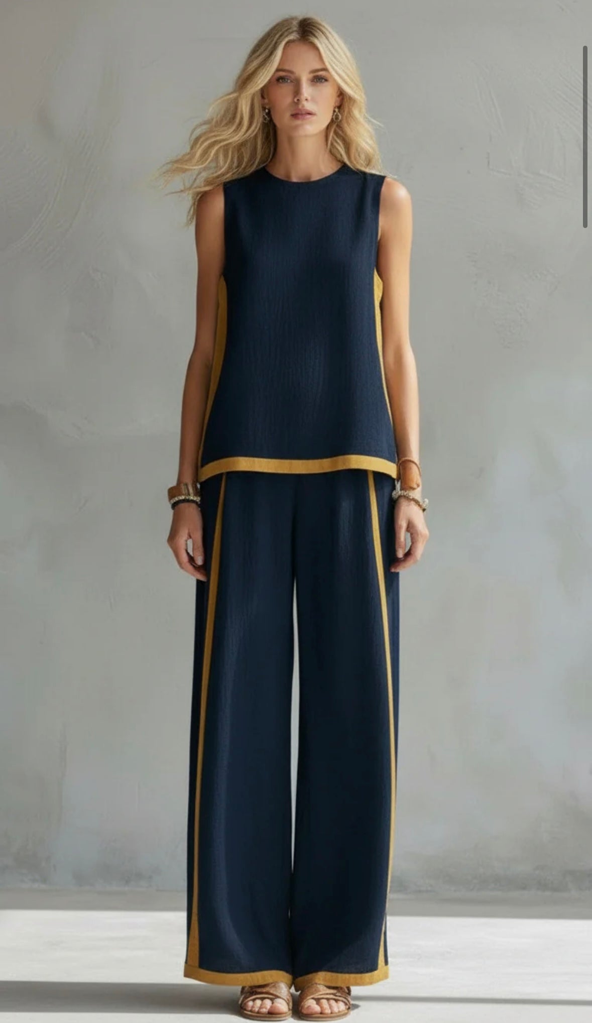 Taylor™ | Sleeveless Wide Leg Two-Piece Set