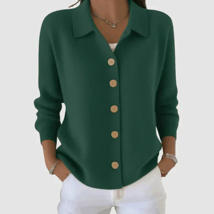 Marielena | Knit Button-Up Closure Cardigan