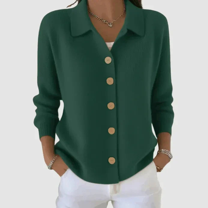 Marielena | Knit Button-Up Closure Cardigan
