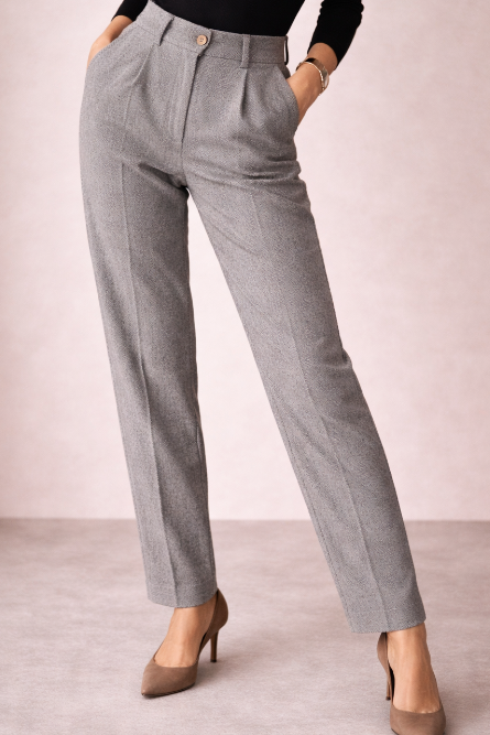 Women’s High-Waisted Straight-Leg Tailored Trousers