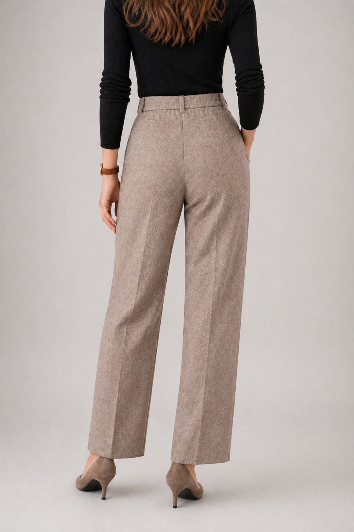 Women’s High-Waisted Straight-Leg Tailored Trousers