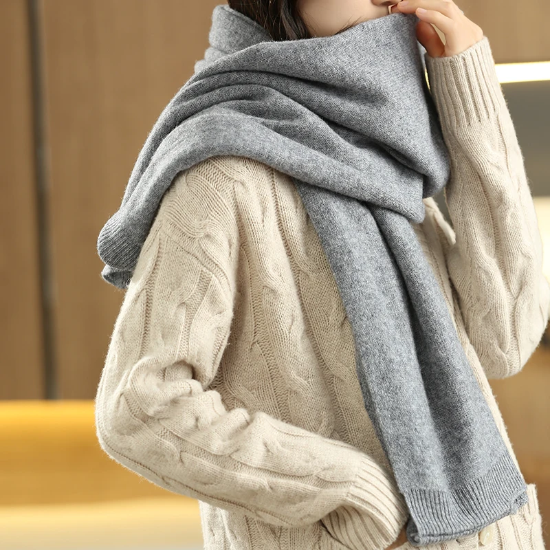 Women's Soft Knit Cardigan with Scarf