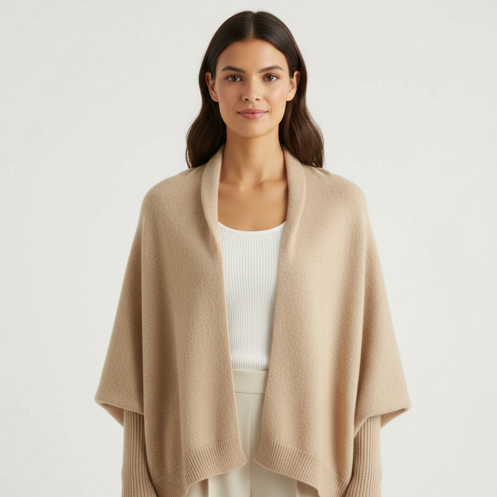 Women's Soft Knit Cardigan with Scarf