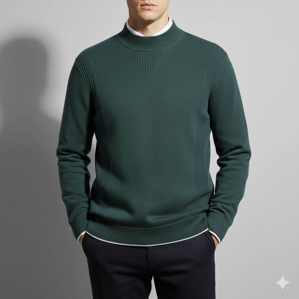Adrian Men's Ribbed Crewneck Knit Pullover Sweater