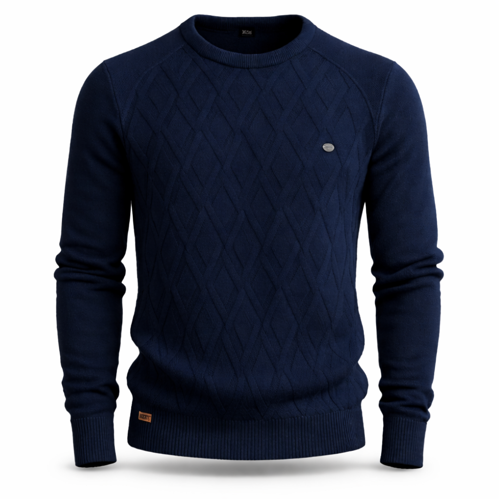 Men's Cable Knit Jumper | Classic Crew Neck Sweater