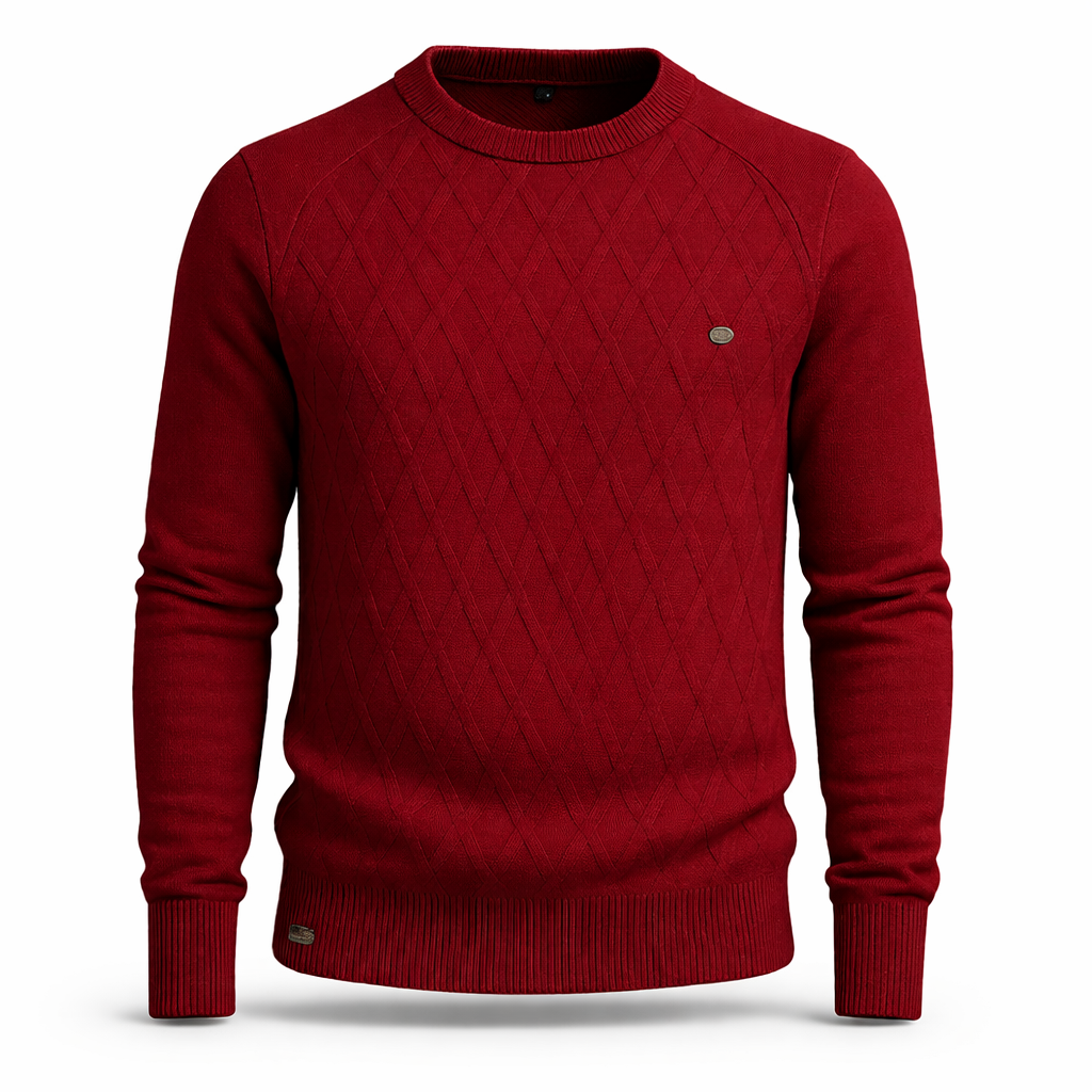 Men's Cable Knit Jumper | Classic Crew Neck Sweater