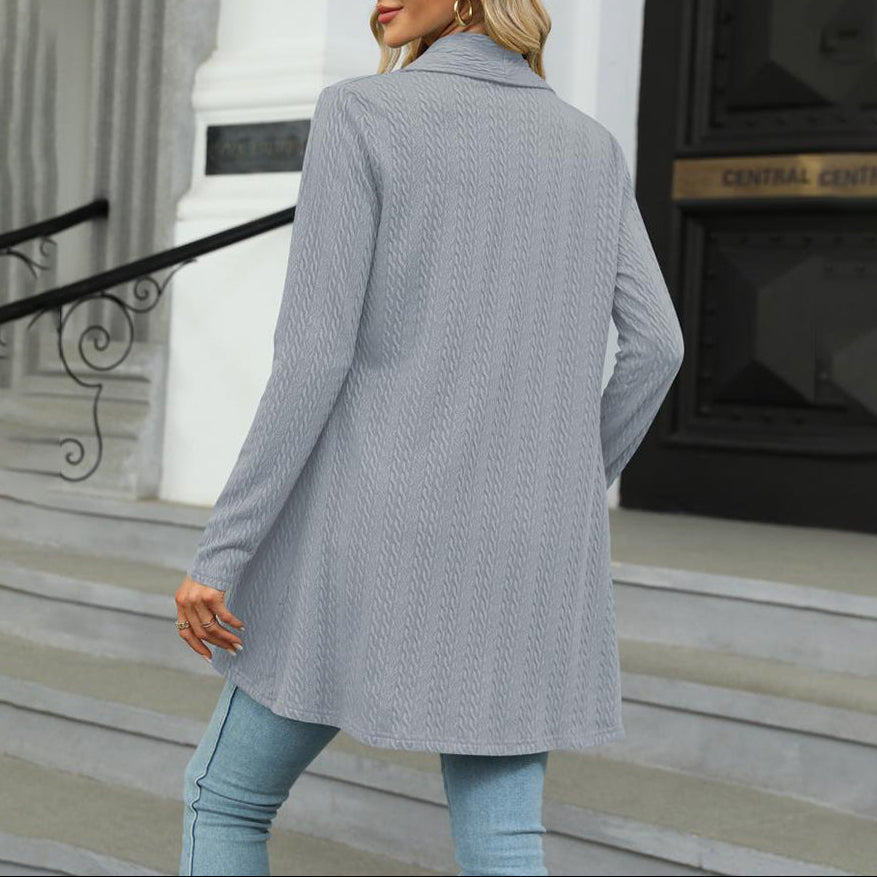 Effie | Cable Knit Waterfall Cardigan