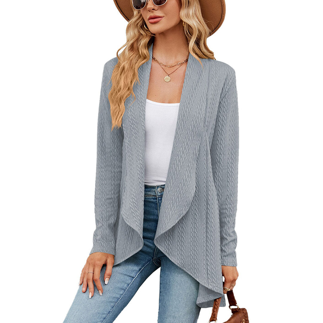 Effie | Cable Knit Waterfall Cardigan