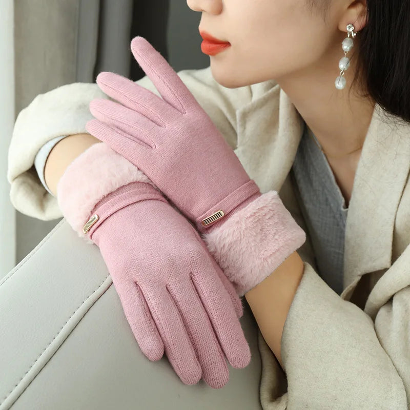 Selvano Plush Faux Suede Gloves