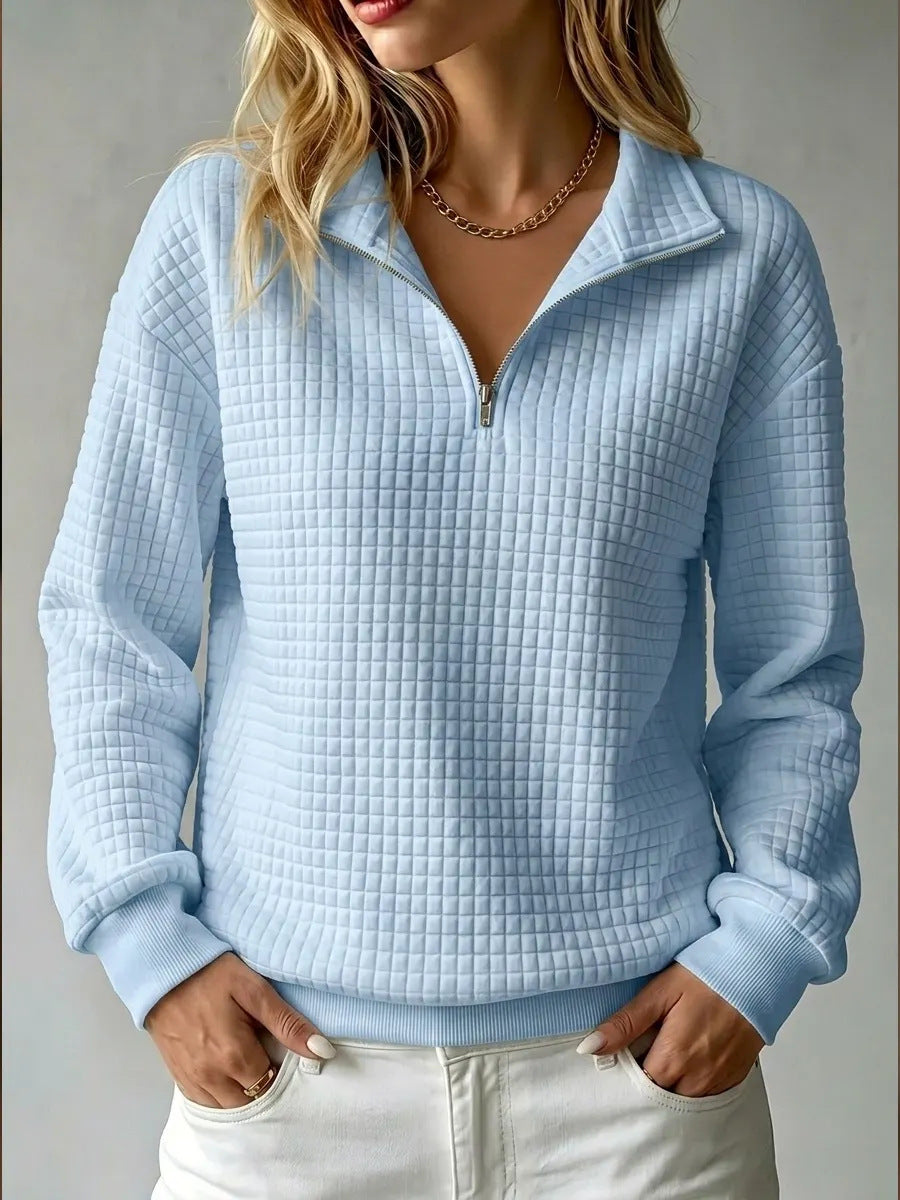 Ailsa-Faye Quilted Half-Zip Sweatshirt