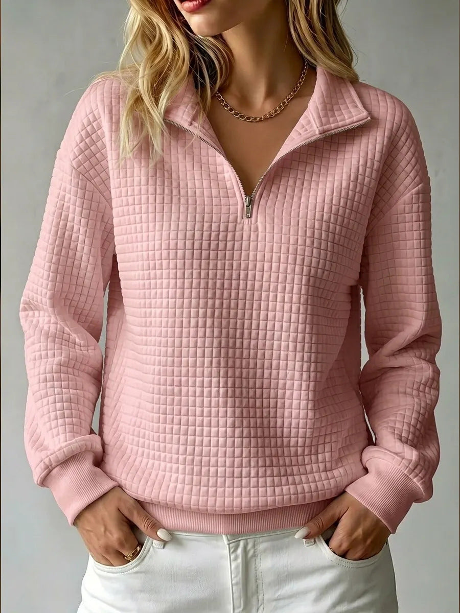 Ailsa-Faye Quilted Half-Zip Sweatshirt