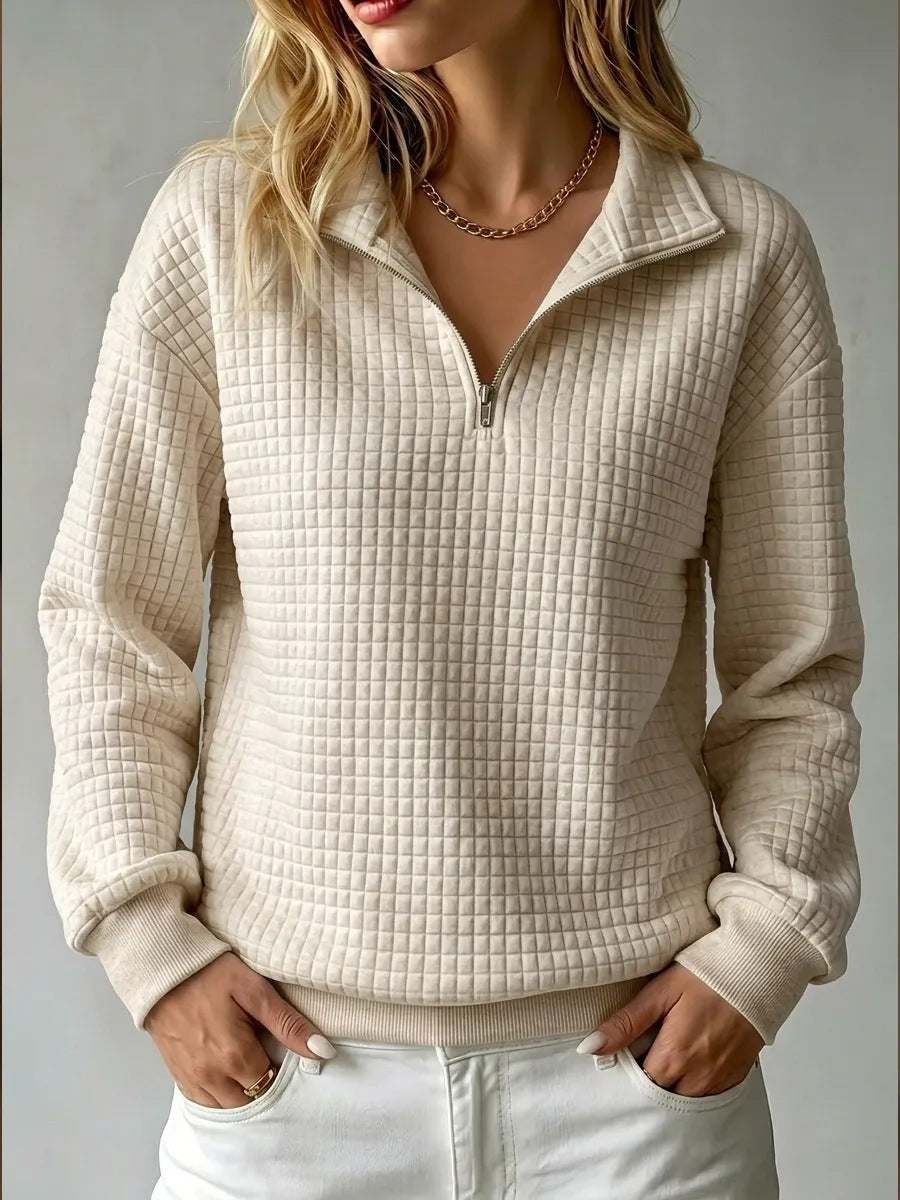 Ailsa-Faye Quilted Half-Zip Sweatshirt
