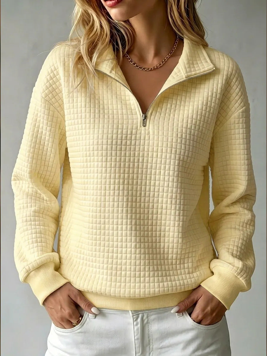Ailsa-Faye Quilted Half-Zip Sweatshirt