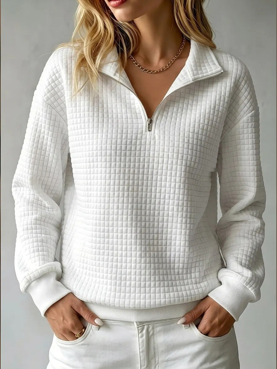 Ailsa-Faye Quilted Half-Zip Sweatshirt