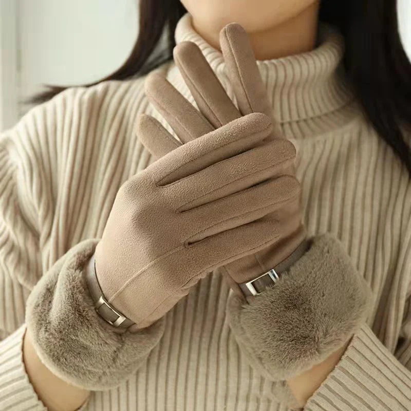 Selvano Plush Faux Suede Gloves