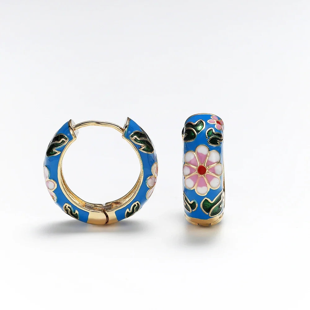 Leilani Floral Hoop Earrings