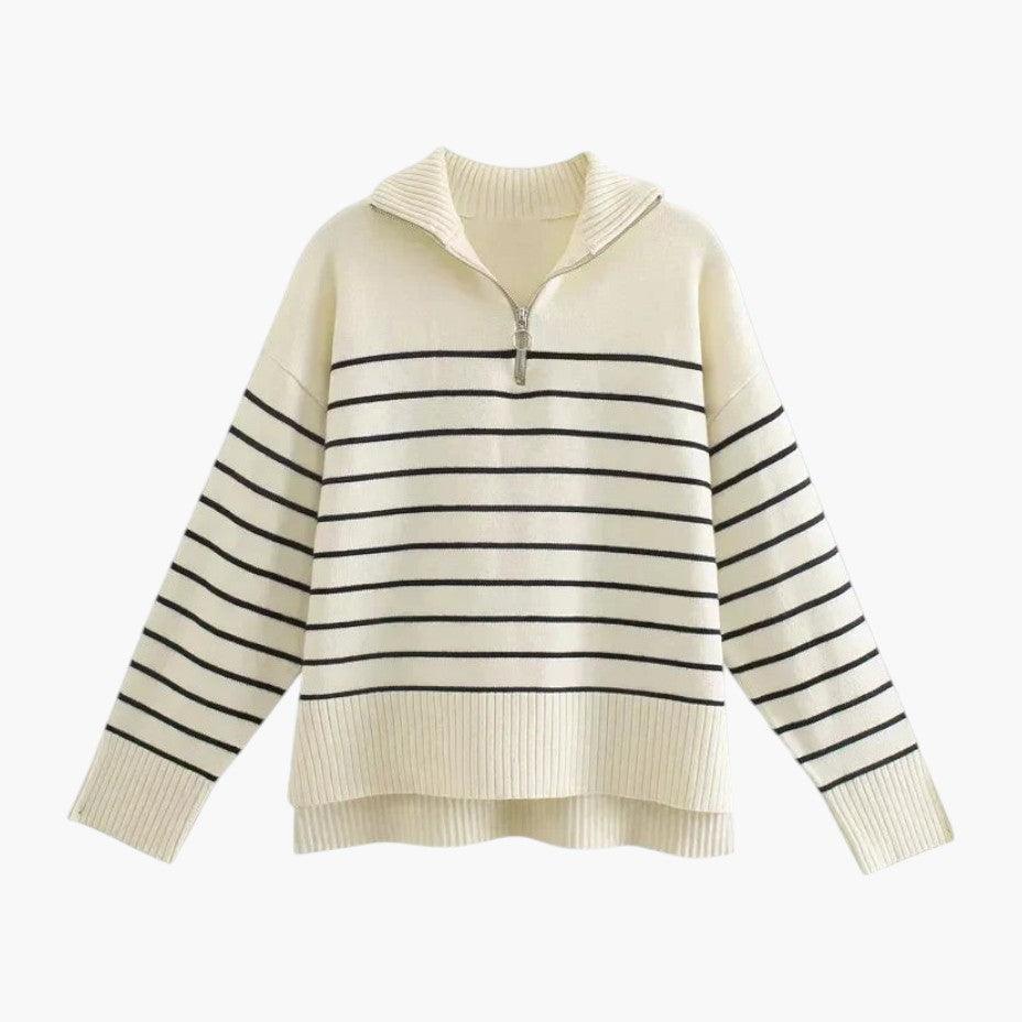 Charlotte | Striped Crew Neck Sweater