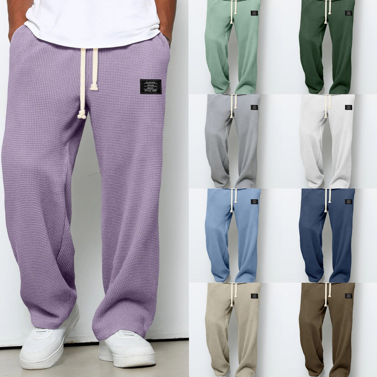 Men’s Textured Wide Leg Joggers