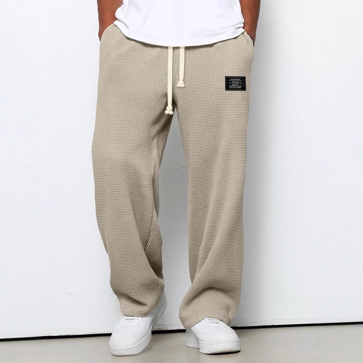 Men’s Textured Wide Leg Joggers