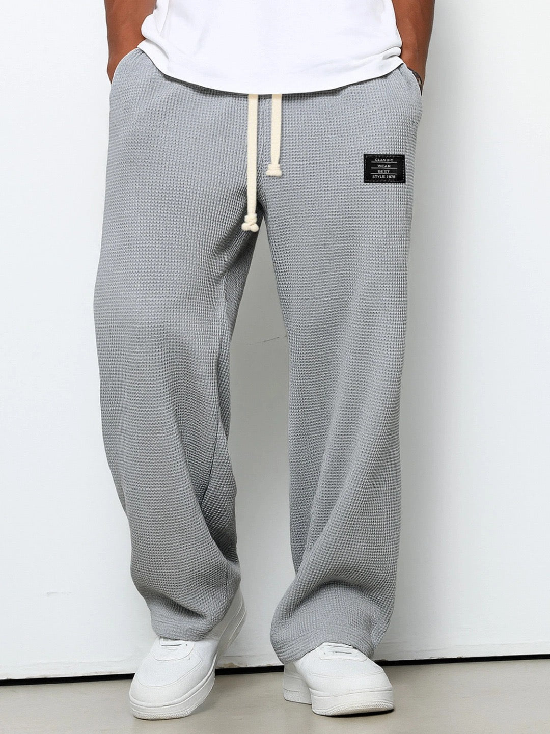 Men’s Textured Wide Leg Joggers