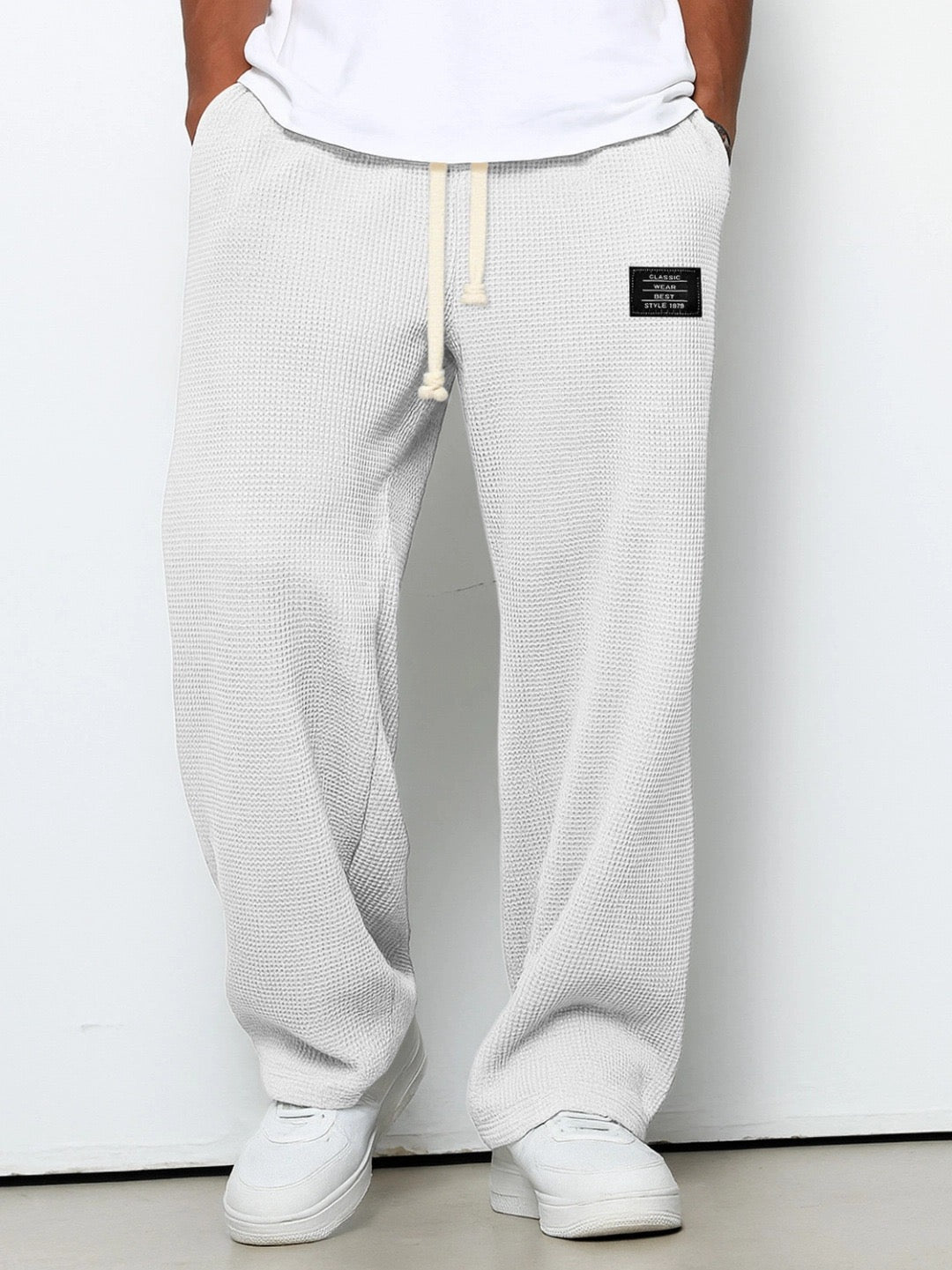 Men’s Textured Wide Leg Joggers