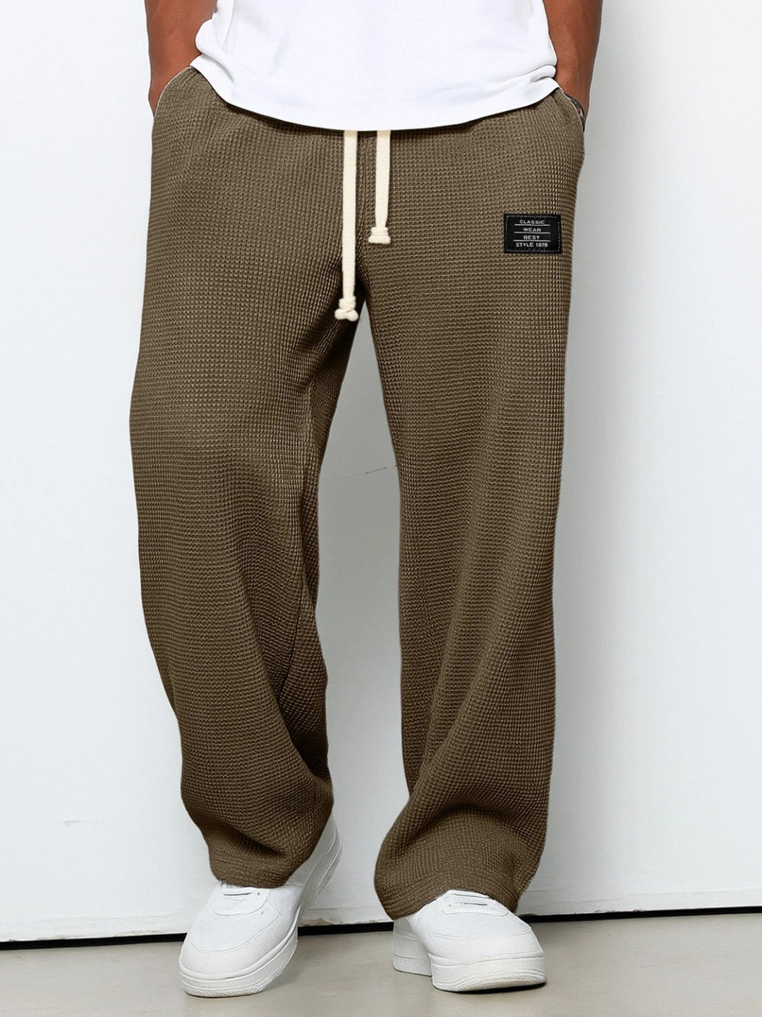 Men’s Textured Wide Leg Joggers