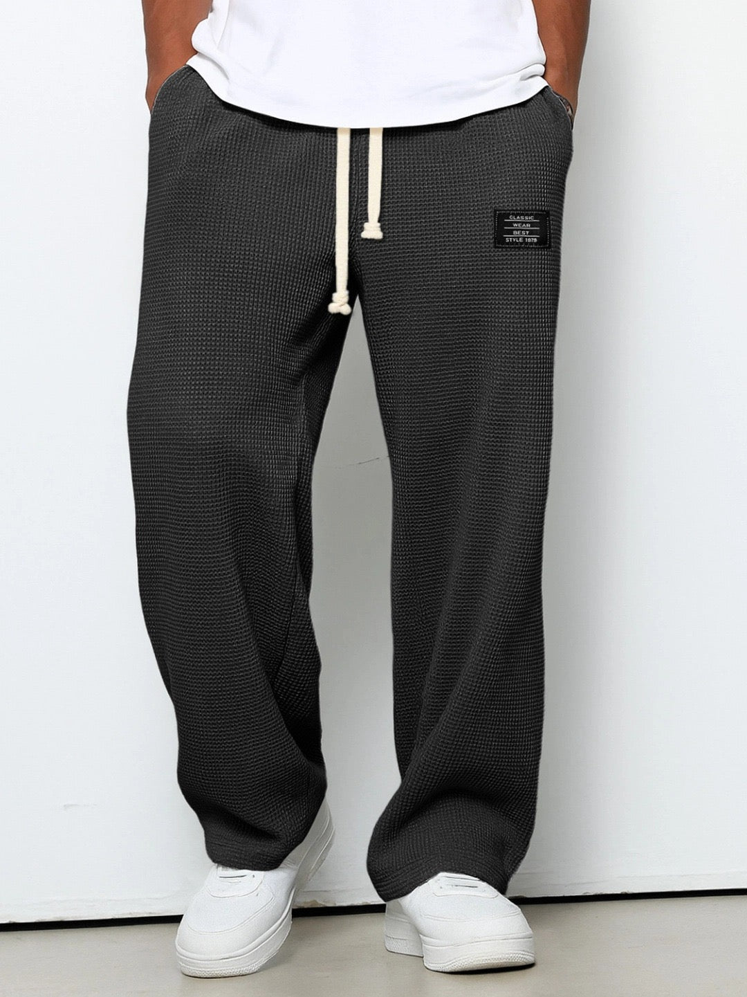 Men’s Textured Wide Leg Joggers