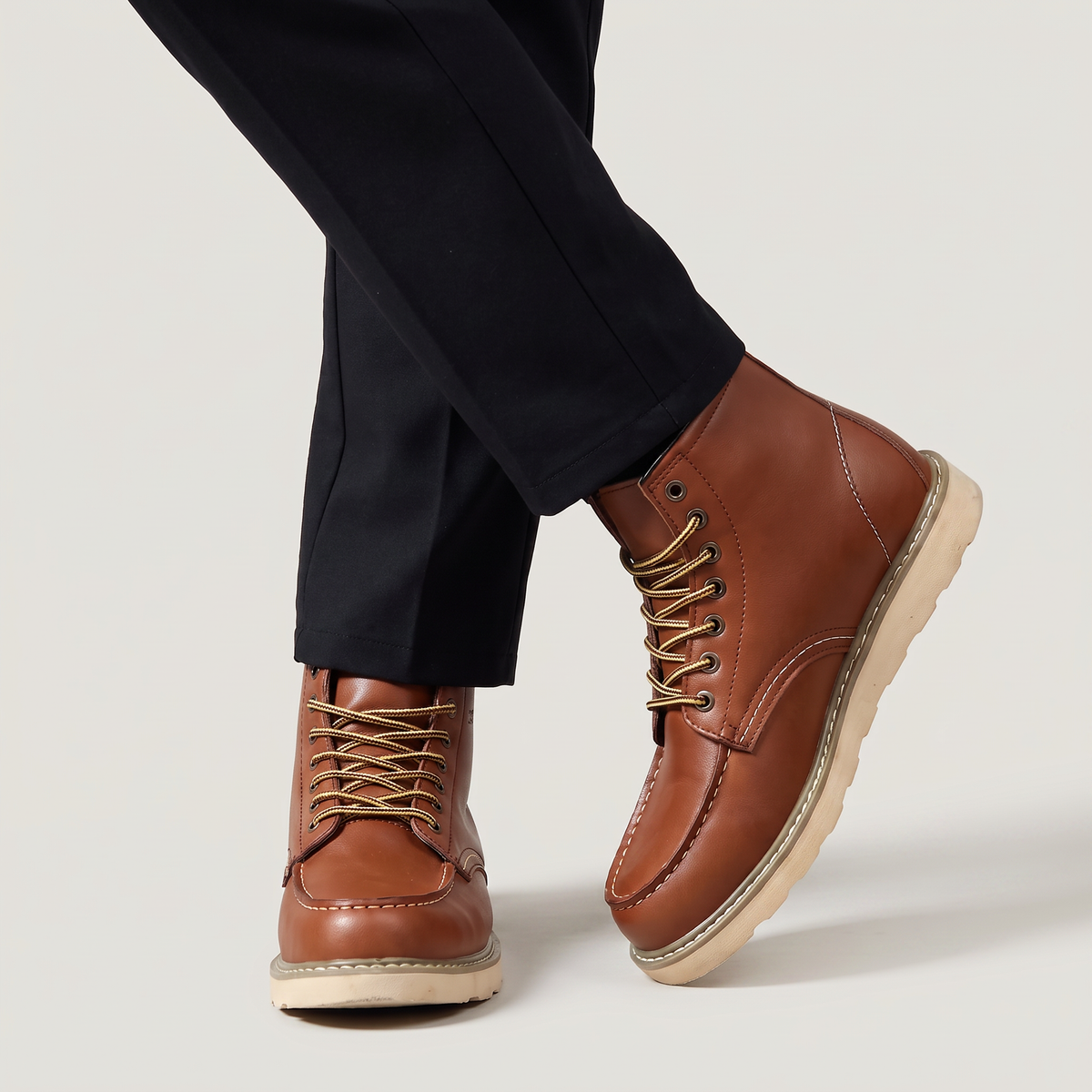 Men's Moc Toe Lace-Up Ankle Boots