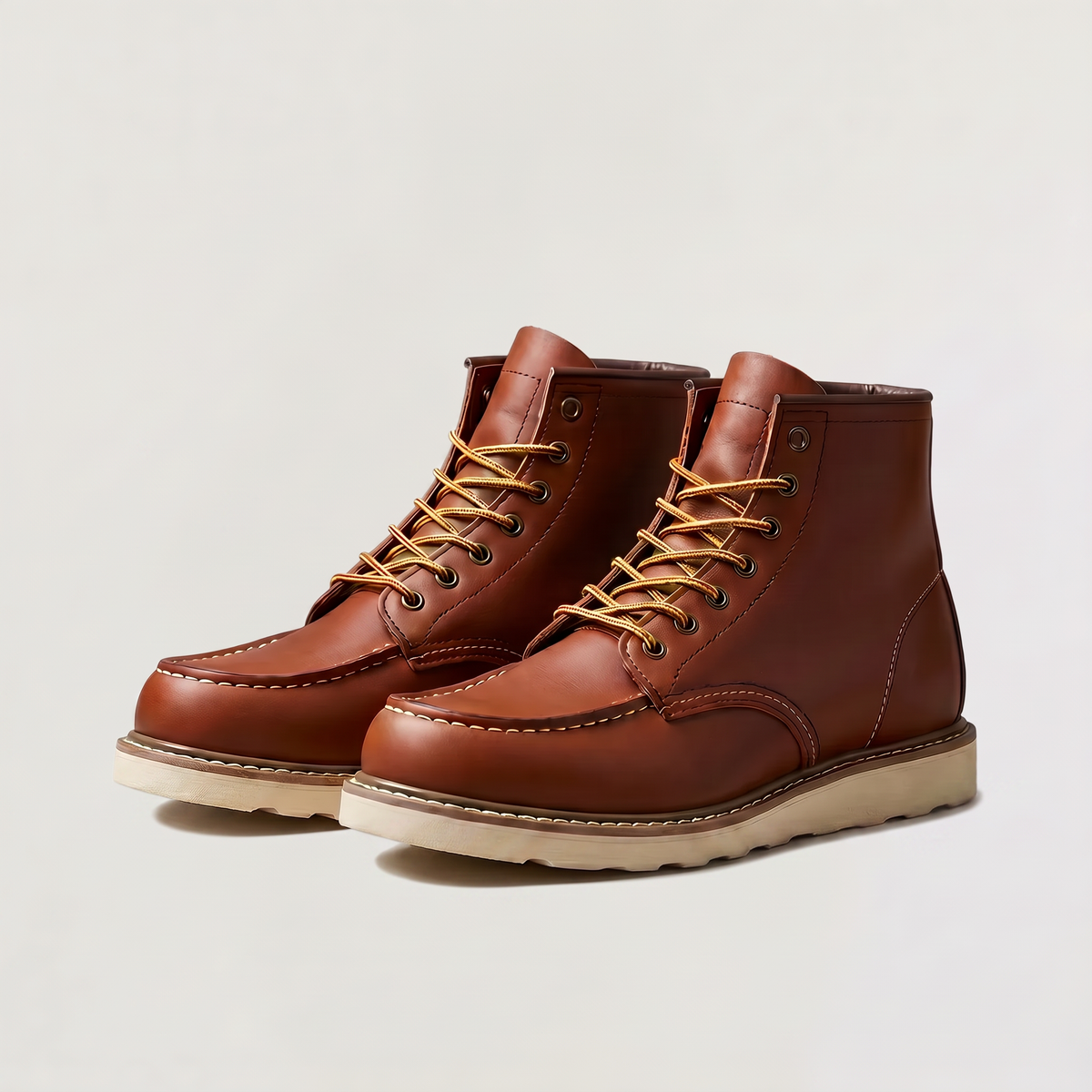 Men's Moc Toe Lace-Up Ankle Boots