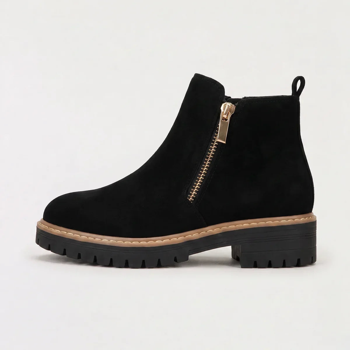 Women’s Chunky Zip Ankle Boots
