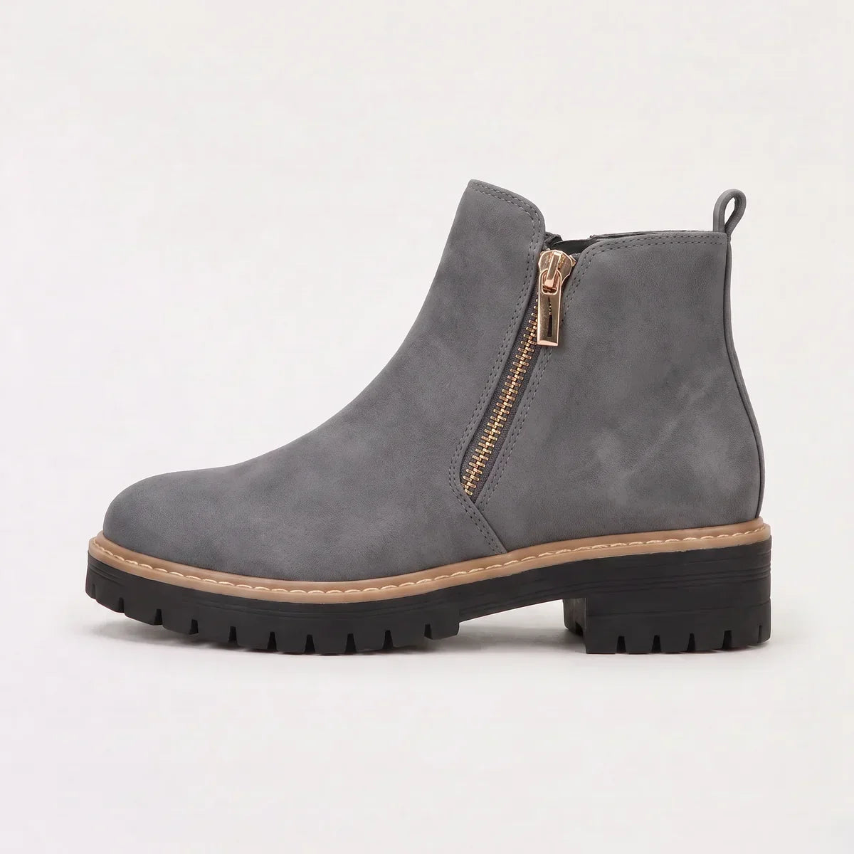 Women’s Chunky Zip Ankle Boots