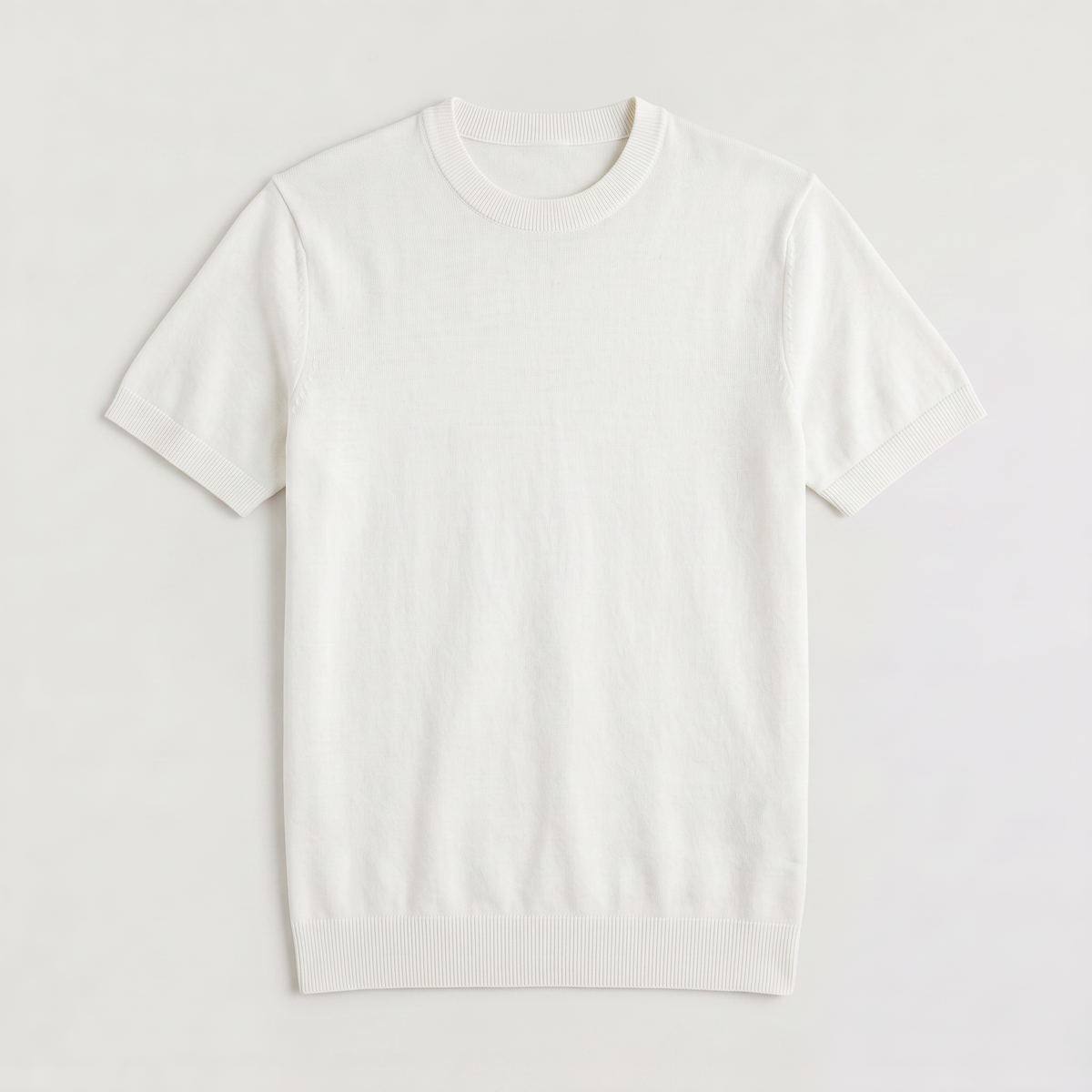 Men's Fine Knit Crew Neck T-Shirt