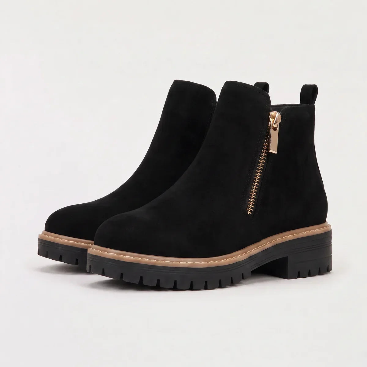 Women’s Chunky Zip Ankle Boots