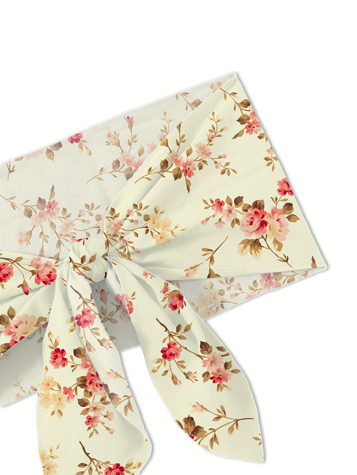 Women's Printed Bandeau Top and Shorts Set with Tie-Front Detail – Lightweight Summer Co-Ord for Holidays