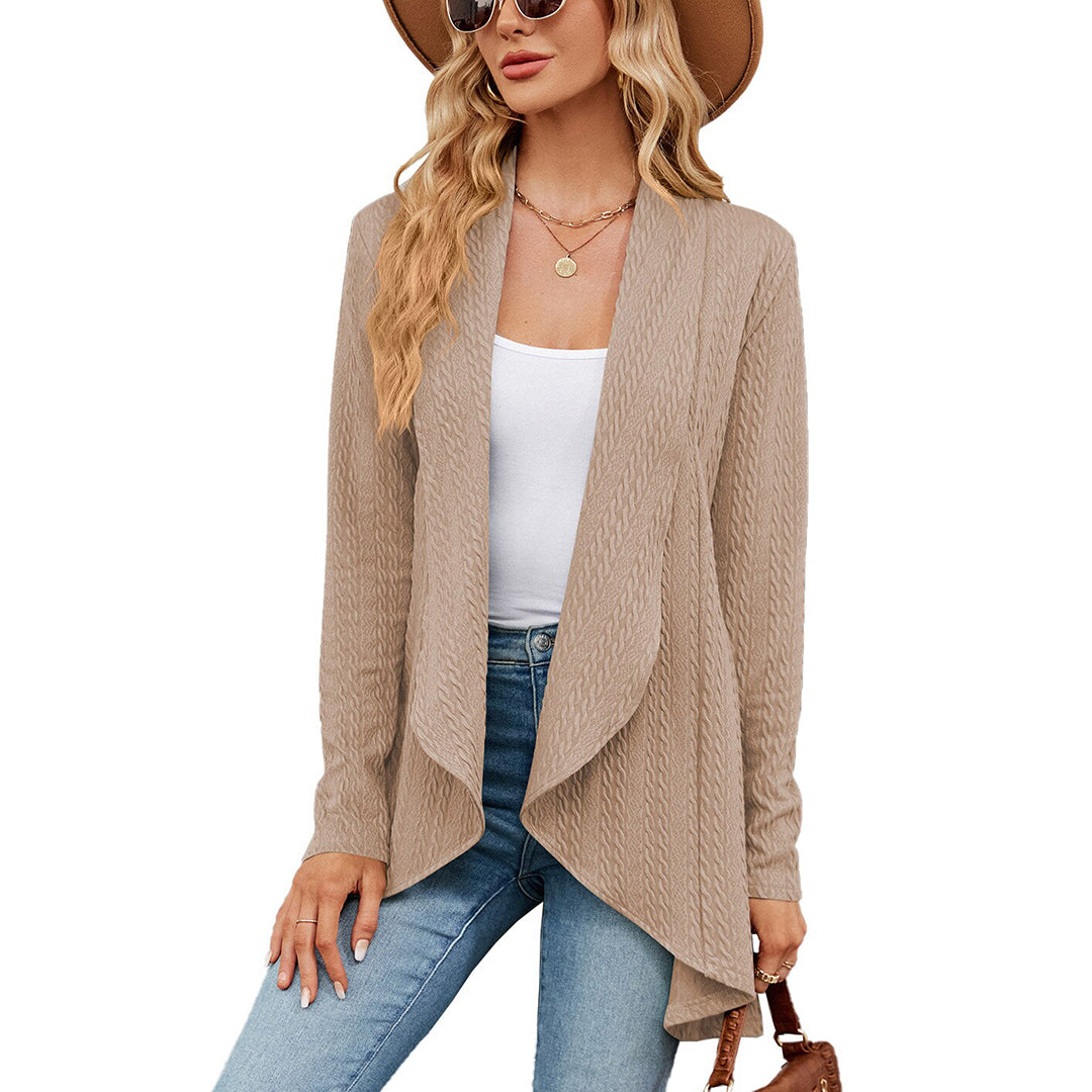 Effie | Cable Knit Waterfall Cardigan