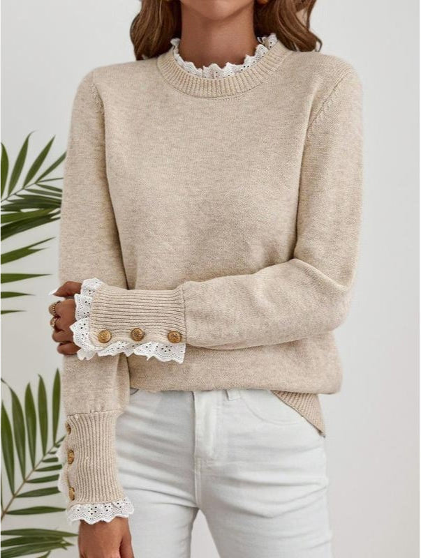 Liesel-Mae Lace Collar Sweater