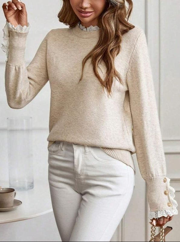 Liesel-Mae Lace Collar Sweater